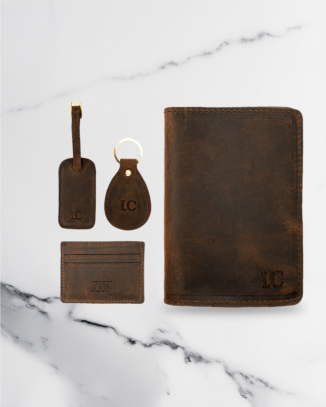 Dark Brown Cardholder - Real Leather