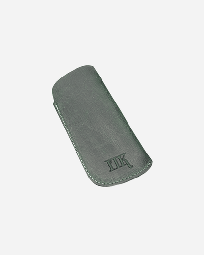 Dark Green Sunglasses Sleeve - Real Leather