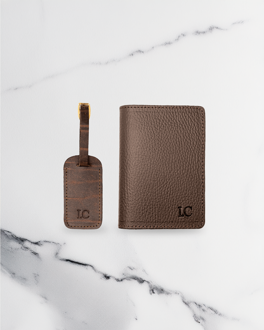 Dark Brown Passport Cover - Recycled Leather