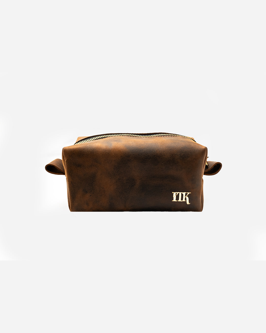 Dark Brown Toiletry Pouch - Real Leather